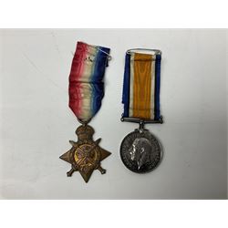 WW1 Military group of four comprising 1914 Star awarded to 7024 Pte. E. Hall 1/Som. L.I., British War Medal and Victory Medal awarded to 7024 W.O. Cl.2. E. Hall Som. L.I. and Military Medal awarded to 197248 Sjt. E. Hall No.1 Spec. Coy R.E.; all with ribbons; medal bar with MID rosette; and identification tags