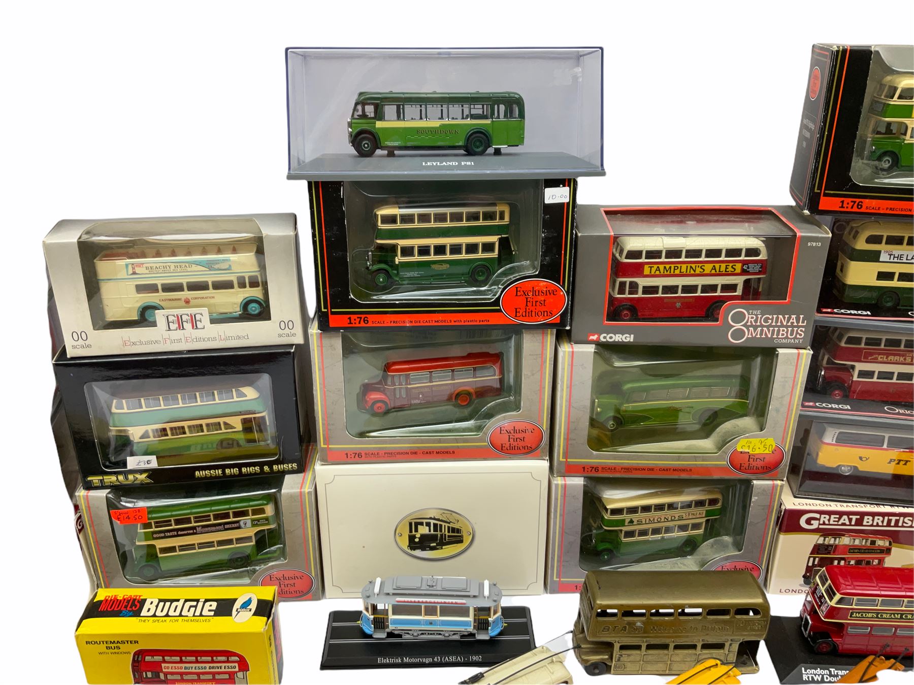 Various Makers thirty diecast models of buses and coaches by Budgie