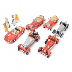 Six 1:18 scale model cars, comprising Bburago Alfa Romeo 2300Monza 1934, Bburago Mercedes ...