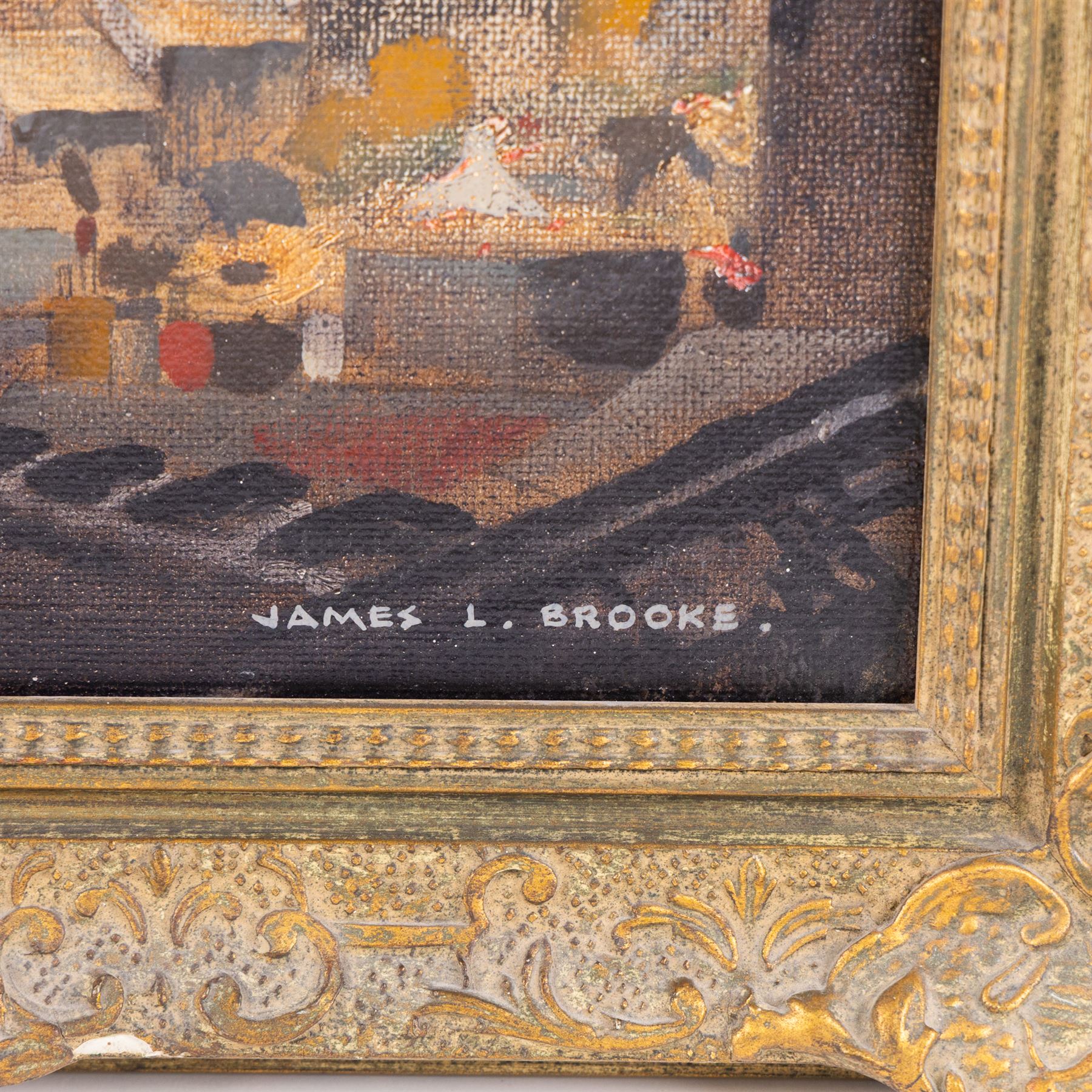 James Leslie Brooke (British 1903-1973): 'Castle Hill from Chapel Hill' - Almondbury in Huddersfield, oil on canvas board signed, titled verso 50cm x 39cm 