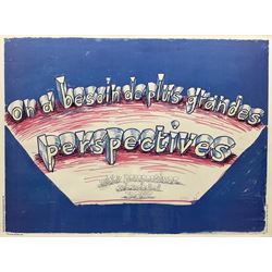 David Hockney (British 1937-): 'Wider Perspectives', colour lithograph poster signed and inscribed 'For the Lighthouse Fund' in pen pub. Recontres Internationales Arles 1985, 55cm x 75cm