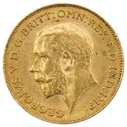 King George V 1913 gold half sovereign coin