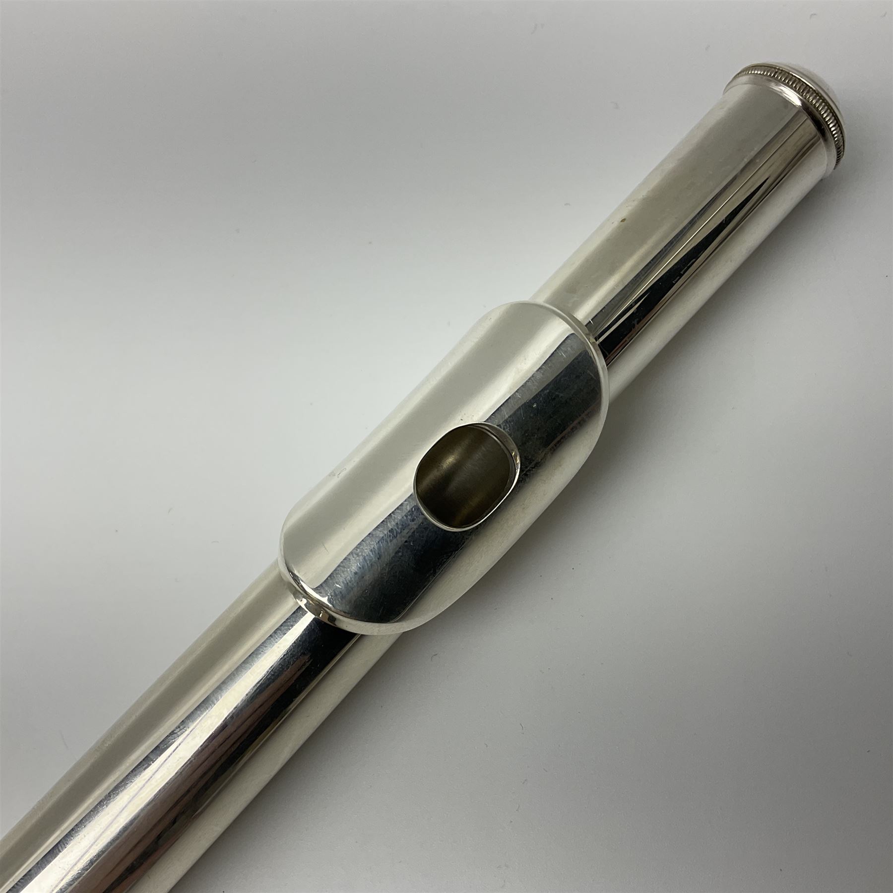 Yamaha 211, silver plated three-piece flute, serial no.844200; in fitted case with cleaning rod