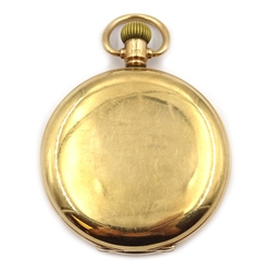  Waltham 9ct gold full hunter top wind pocket watch no 18039199, case by Aaron Lufkin Dennison, Birmingham 1928  