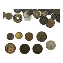 World coins, including United States of America 1828 one cent and 1859 one cent, Nova Scotia 1864 one cent, Newfoundland 1885 one cent, South Africa 1898 one penny etc