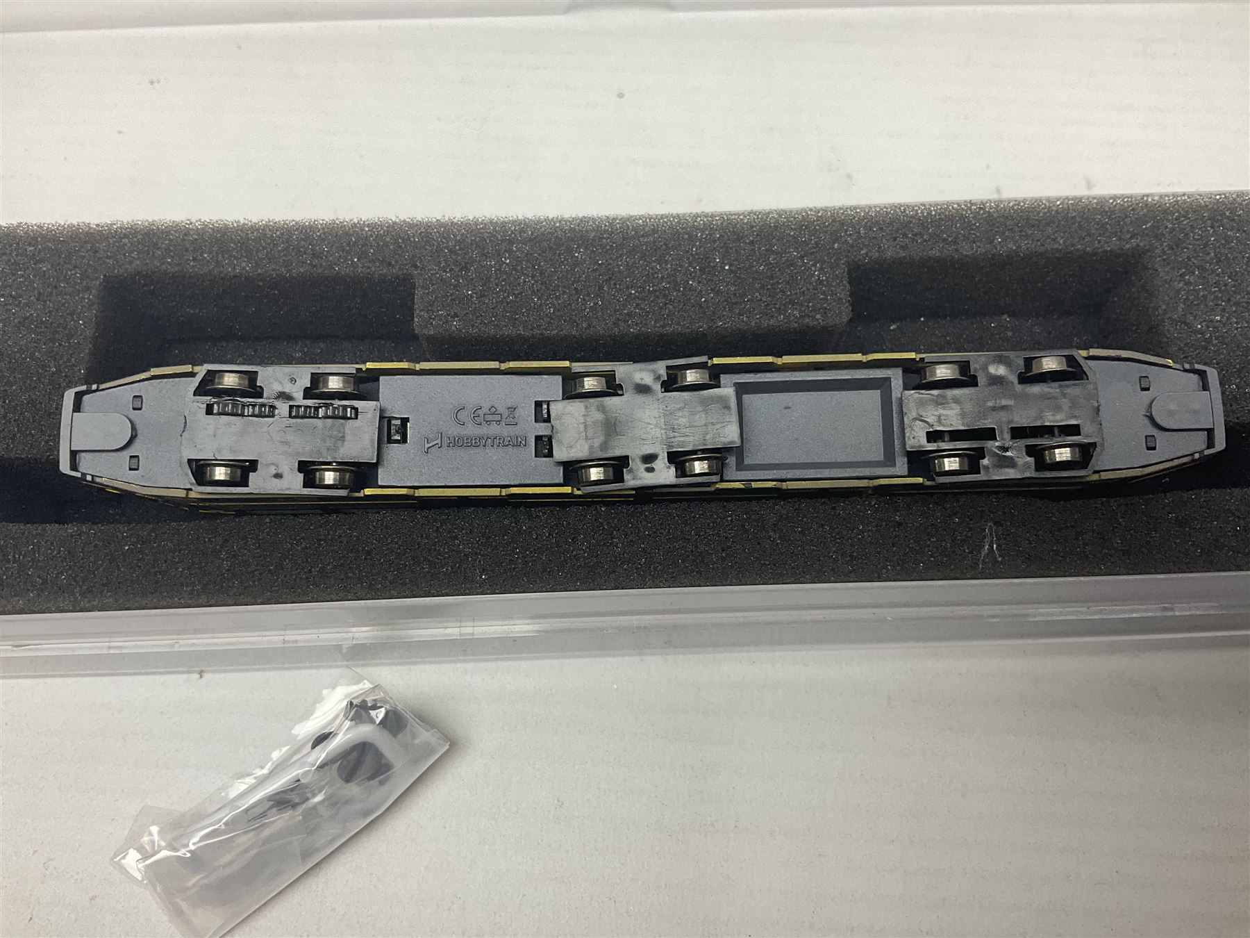 Hobbytrain 'N' gauge - three locomotives - H2970 Vectron Ep.VI CargoServ; H14902 Strassenbahn Duwag M6 Muhlheim/Ruhr; and H14903 Strassenbahn Duwag M6 Nurnberg; all boxed (3)