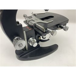 Four microscope, comprising W.J George Ltd, Watson Service 716606, Meopta no 230087 and one other  