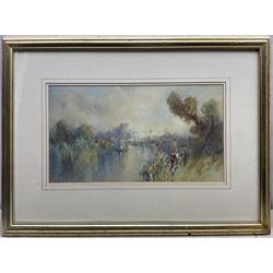 Stephen Frank Wasley (1848-1934): Ruins of Carthage from the River, watercolour signed 24cm x 43cm