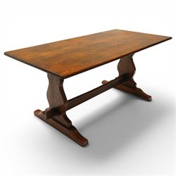 Batheaston Bespoke Furniture Harrogate - 17th century design oak refectory dining table, r...