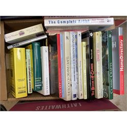 Collection of books to include hardback and paperback examples, including Cricket related examples, fiction books, craft books, children's encyclopaedia Britannica etc