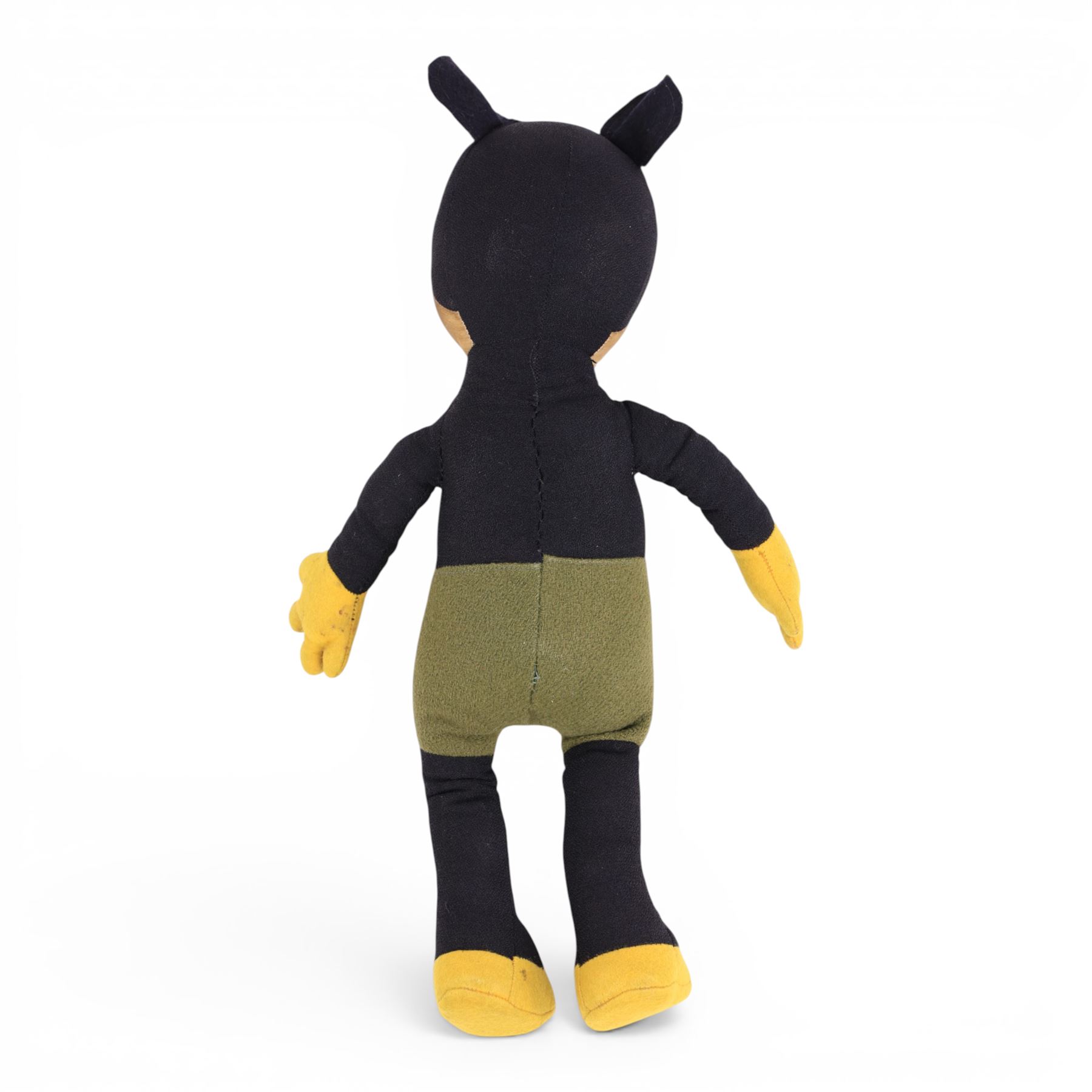 1930s Dean's Rag Book Mickey Mouse, with green felt shorts, yellow felt hands and feet and printed facial features, with registration no. printed to neck 750611, H40cm