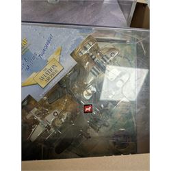Collection of diecast model aeroplanes, including Corgi The Aviation Archive, Hobby Master Air Power Series and IXO Model examples together with three diecast cars, all boxed