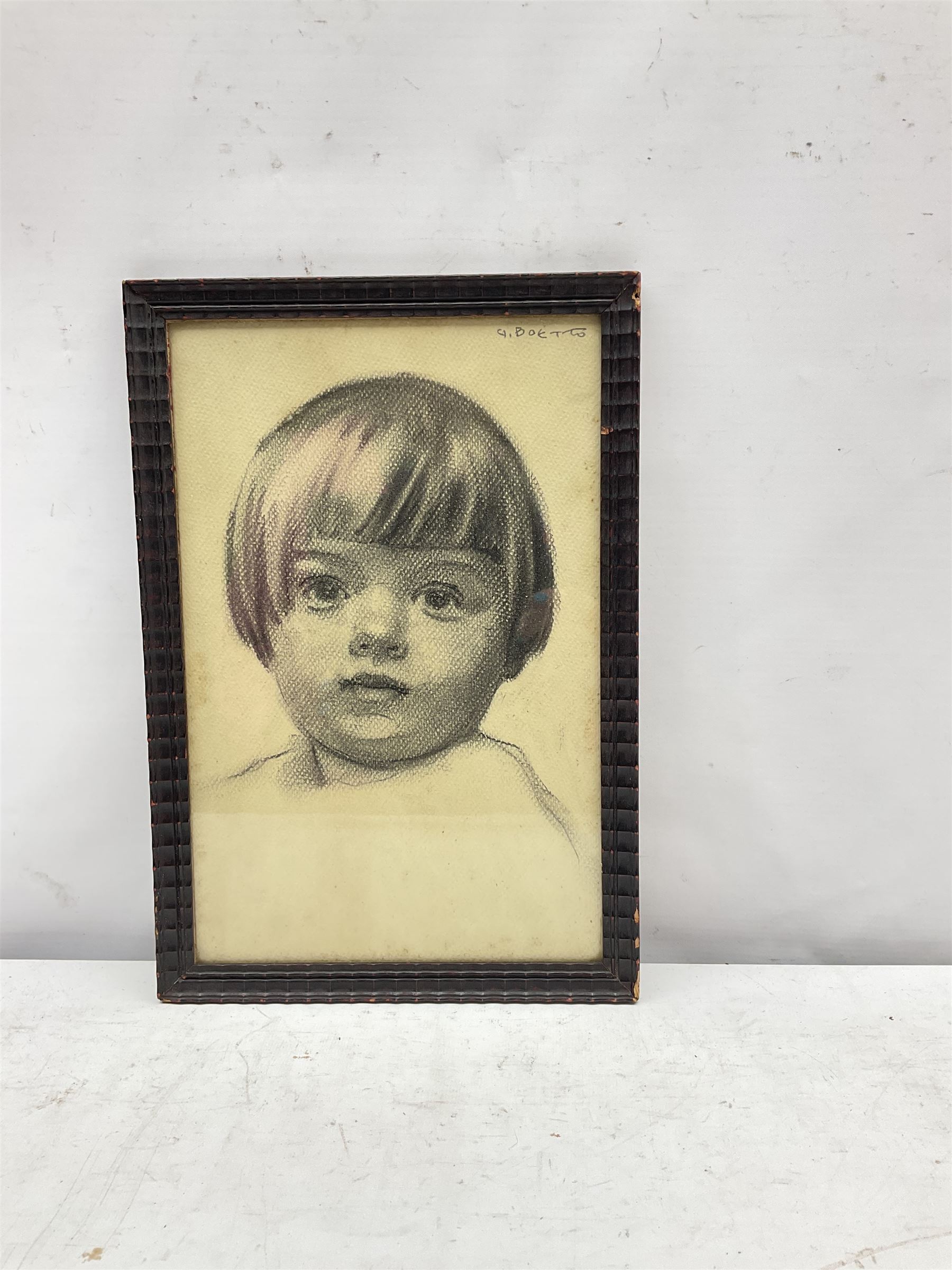 Giulio Boetto (Italian 1894-1967): Portrait of a Child, pencil signed 30cm x 19cm