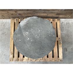 Large weathered cast stone garden staddle stone mushroom