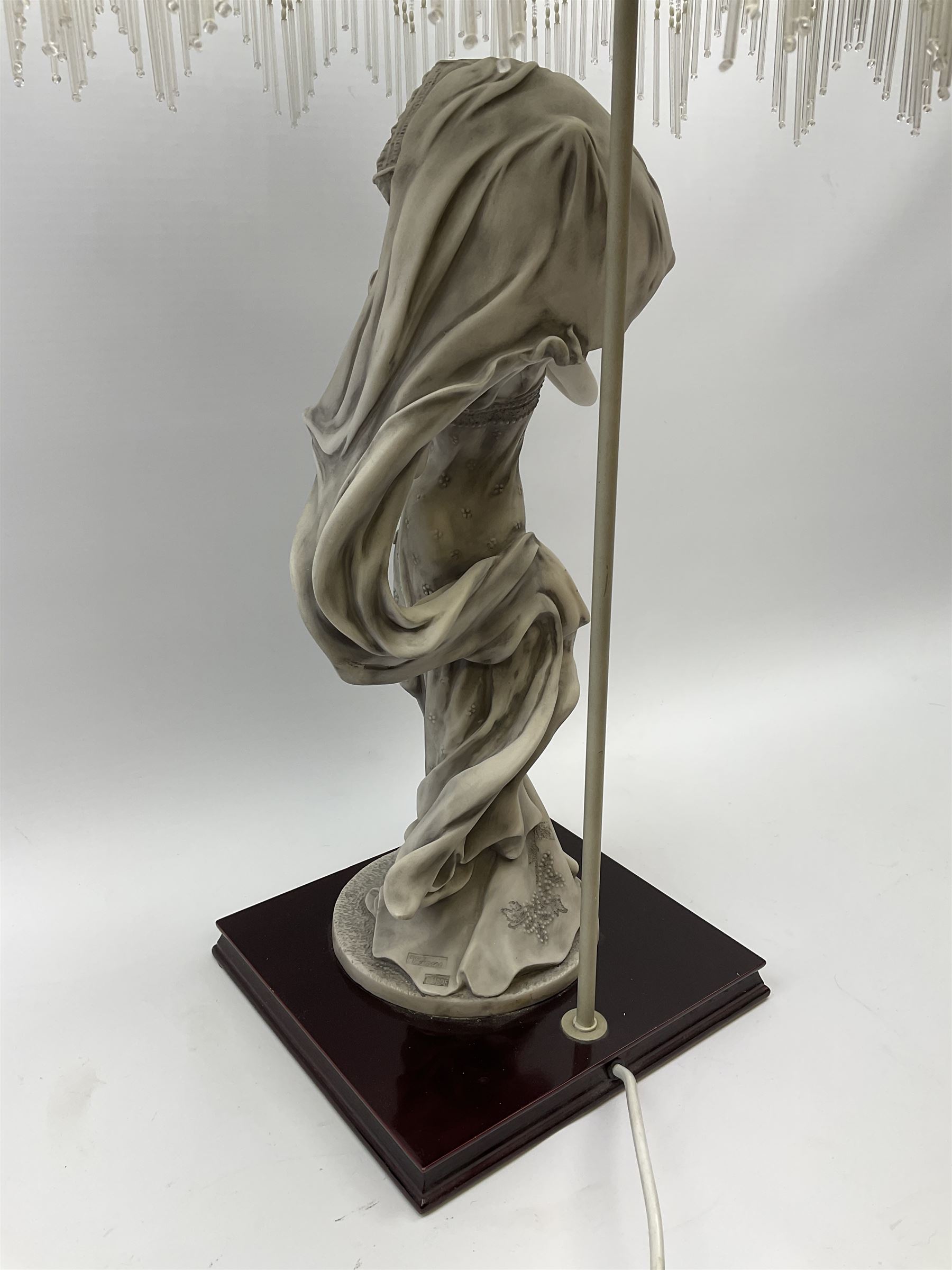 Figural lamp from 'The Juliana Collection', with cream shade, H85cm