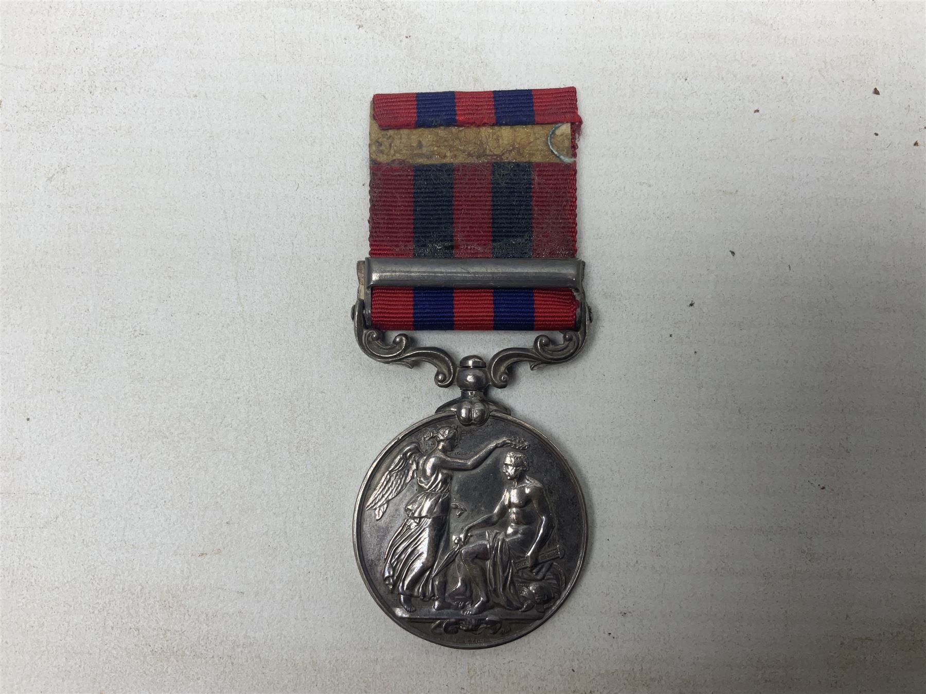 Victoria India General Service Medal with Hazara 1888 clasp awarded to 39 Pte. J. Davis 2d. Bn. R. Suss. R.; with card stiffened ribbon