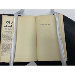 John Steinbeck; Of Mice and Men, first edition, second printing, New York: Covici Friede, 1937, 2nd printing with 'loosely' to page 9 and The Moon is Down, fist edition, Windmill Press, Surrey 1942