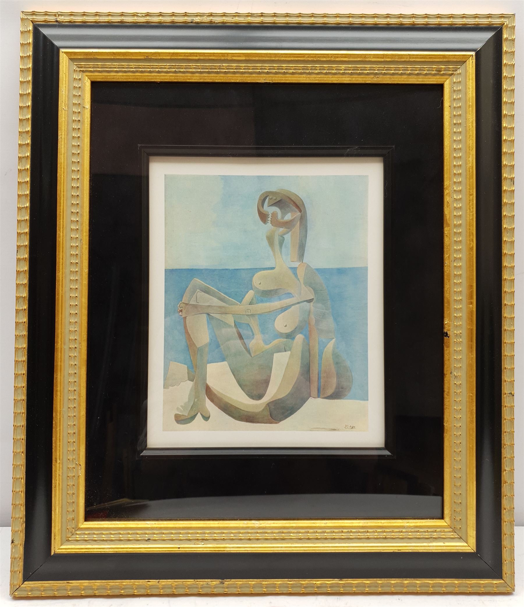 After Pablo Picasso (Spanish 1881-1973): 'Jeune Fille au Bord de la Mer', lithograph c.1945 with COA 20cm x 16cm