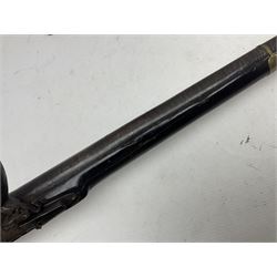 19th century Arabian(?) jezail flintlock musket, approximately 28-bore, the 137cm(54