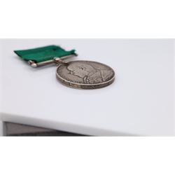 Edward VII Volunteer Force Long Service medal, awarded to Gnr B.S Flood, Norfolk R.G
