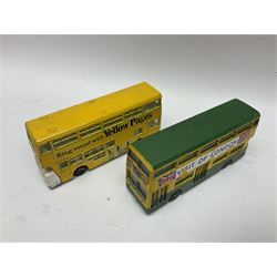Dinky - sixteen unboxed and playworn die-cast models to include Single Deck Bus, two Atlantean Buses, Ford Transit Van, 10 Ton Army Truck, MGB Sports Car, Telephone Service Van etc 