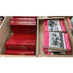 Large collection of motorcycle and motoring magazines, to include Classic Bike in eleven folders, Motorcyle Sport, Old Bike Mart Newspapers etc, in thirteen boxes 
