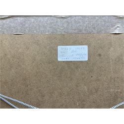 Margaret Oldfield (British 20th century): Scilly Isles, impasto oil on board, signed on label verso 27cm x 37cm 