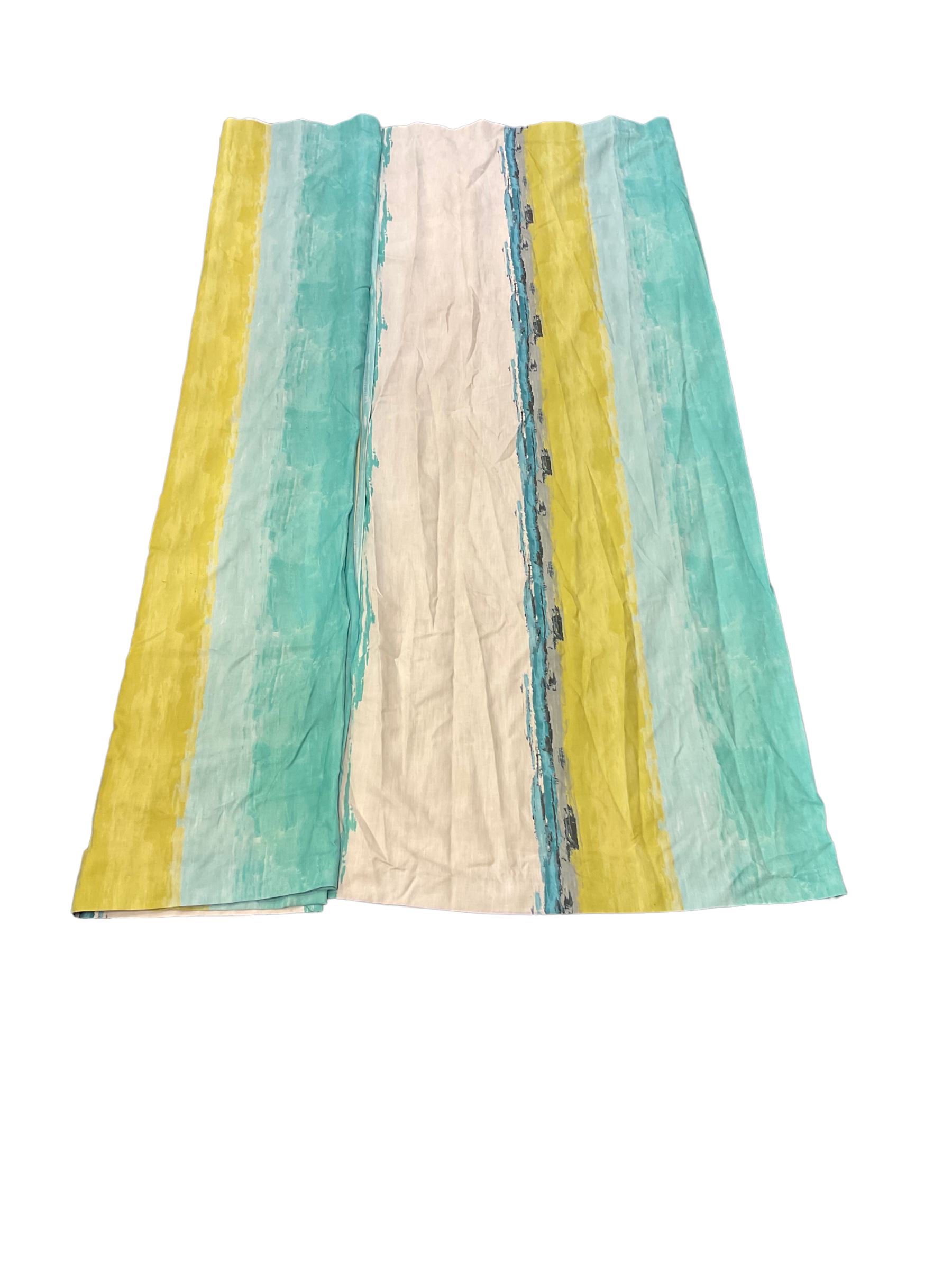 Pair of Harlequin Stretorta curtains each curtain 2 widths x 325cm drop