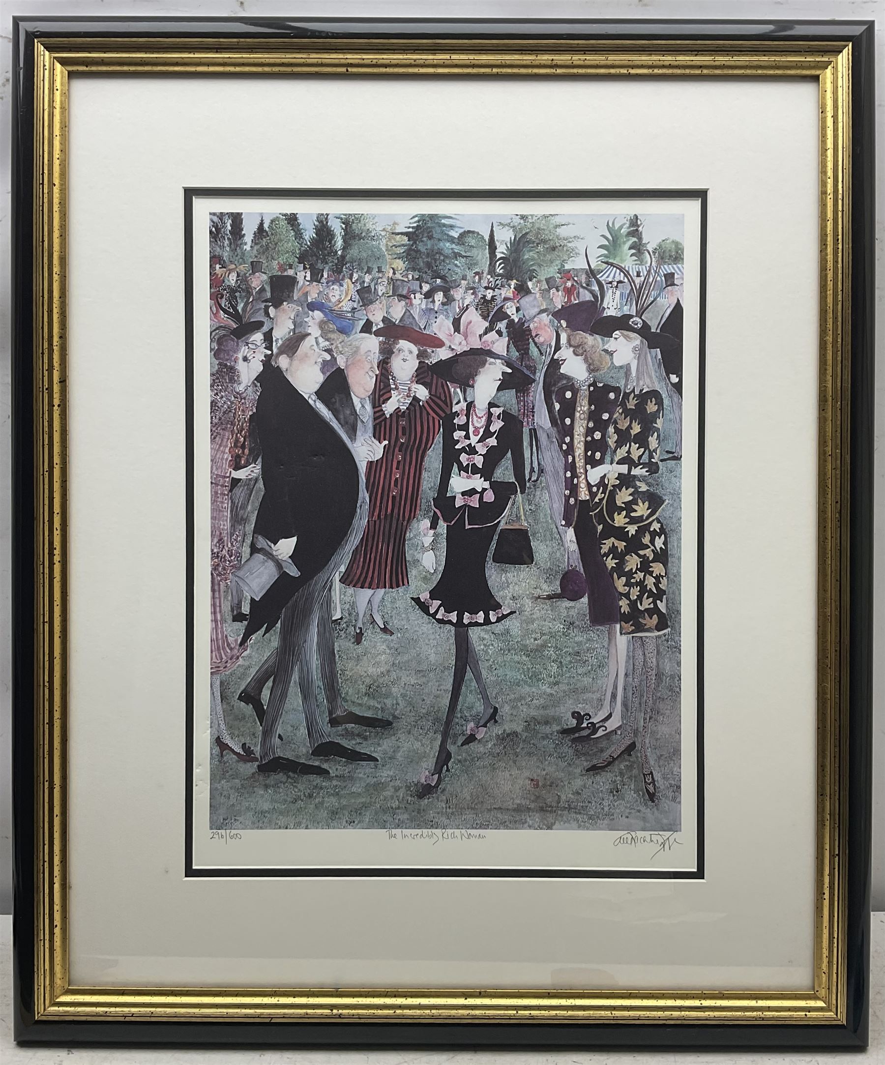 Sue Macartney-Snape (Tanzanian 1957- ): 'The Incredibly Rich Woman', limited edition print signed titled and numbered 296/600 in pencil, also verso 49cm x 37cm