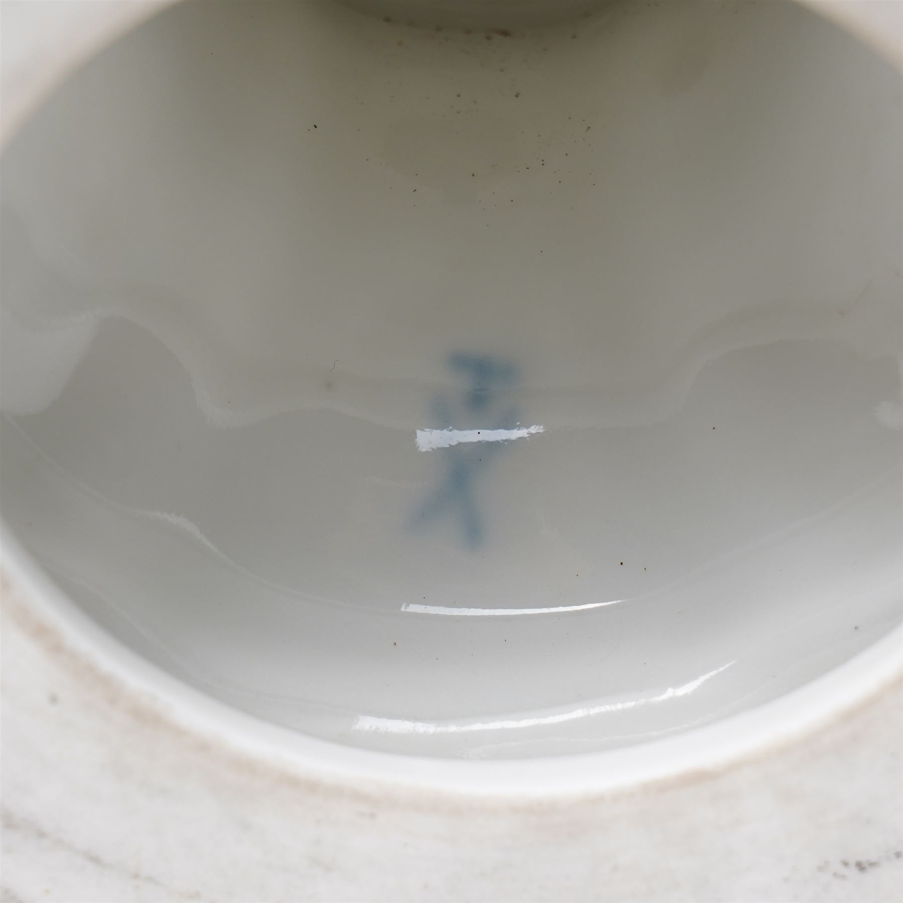 Pair of 19th century Potschappel porcelain two handled vases with covers and stands, painted with scenes of classical figures including Dionysus and Ariadne and with profusely applied flower heads on a scrolling field with gilt highlights H49cm (2)