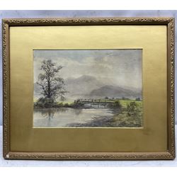 George Vincent Sheriff (Liverpool fl.1875-1877): Stream near the Mountains, watercolour signed and dated 1876, 25cm x 35cm 