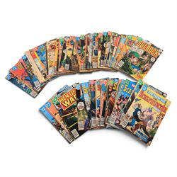 Collection of Bronze Age and later DC war and similar comic books, titles including Weird War, Scalphunter, GI Combat, The Unknown Soldier, Men of War, Sgt Rock , Losers, etc etc