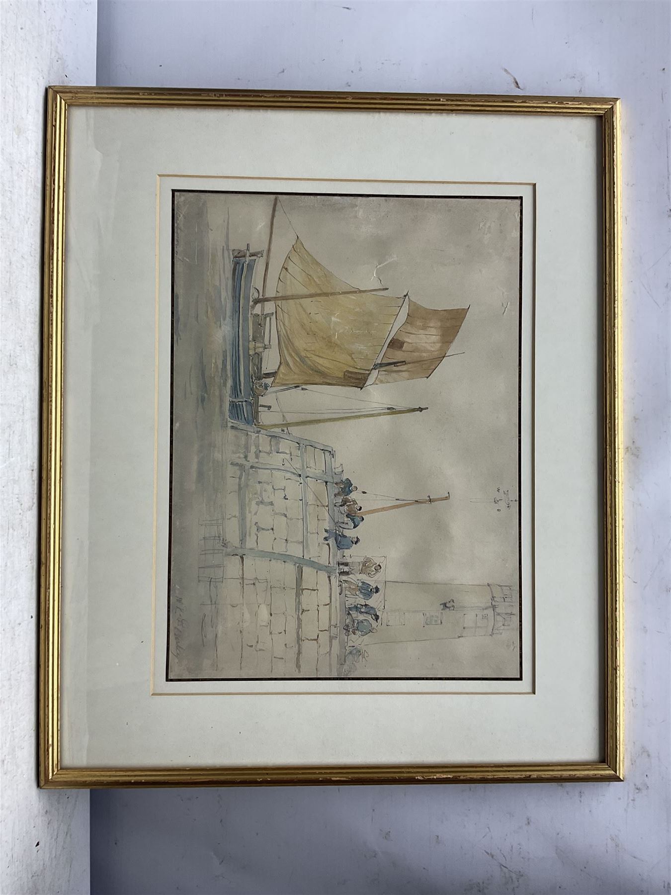 William Roxby Beverley (British 1811-1889): 'Scarborough', watercolour signed and titled 26cm x 36cm