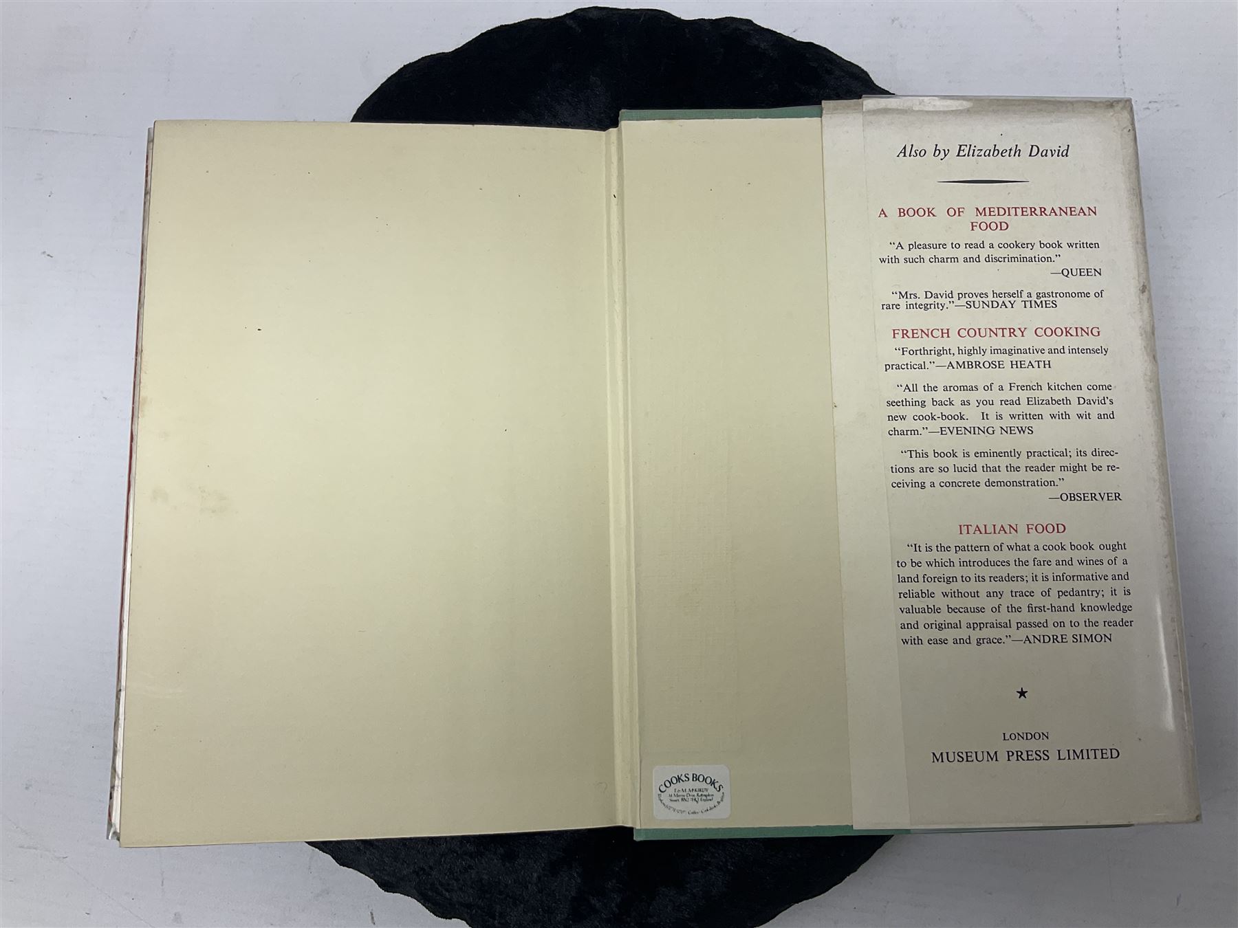 Elizabeth David; Summer Cooking, Museum Press, London, first edition, with original dust cover 