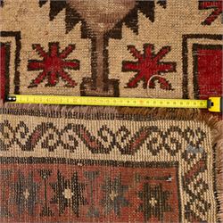 Four Persian rugs, Turkish Anatolian rug, 194x131cm, Turkish Anatolian prayer rug  136x78cm, Persian Gabbeh prayer rug 88x67cm, Caucasian Kazak rug 152x100cm (4)