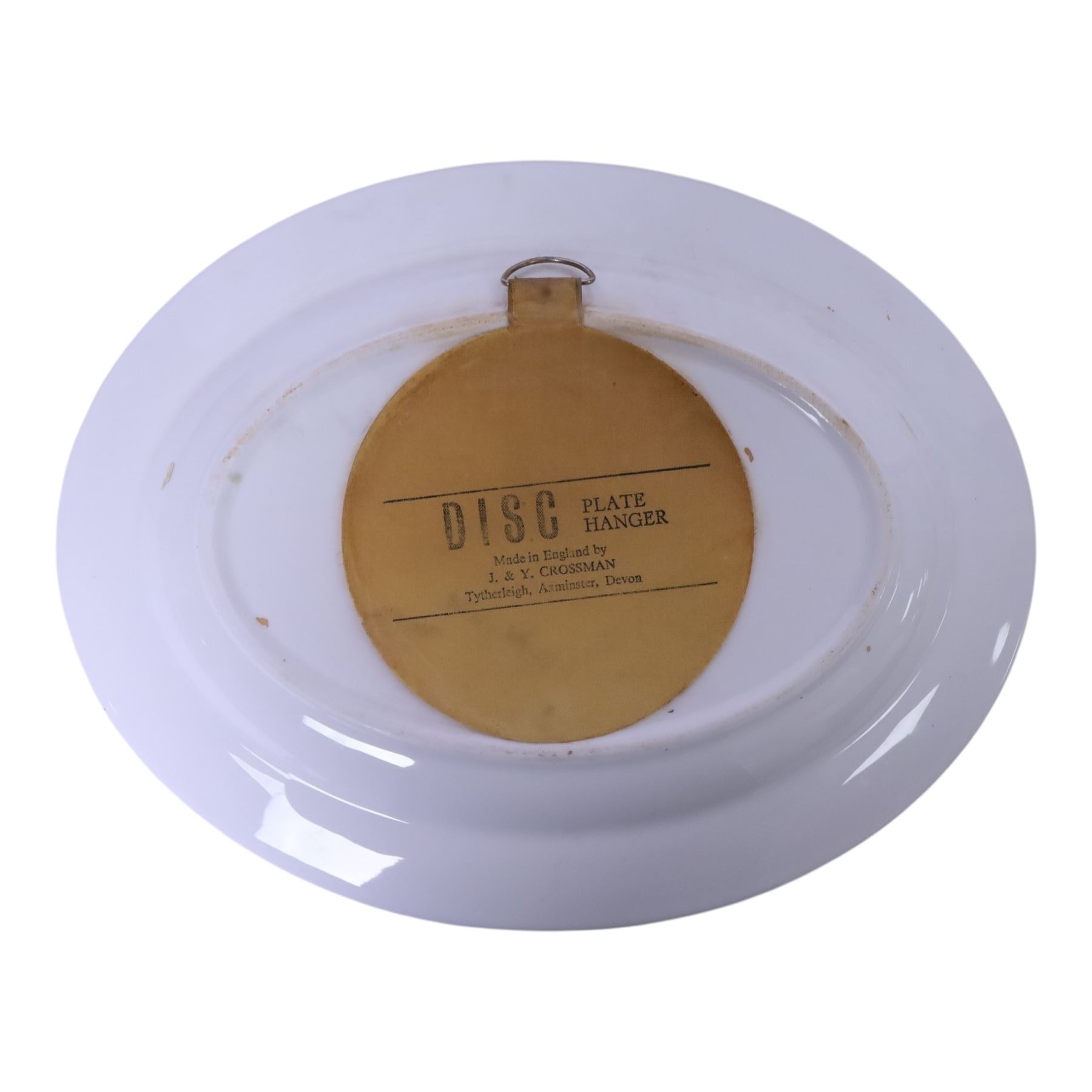 Pair of oval plates painted with Malton scenes, L35cm