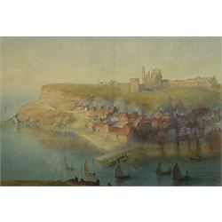 Alfred William Hunt (British 1830-1896): The Abbey and East Cliff Whitby, watercolour unsigned 26cm x 38cm