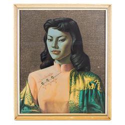  After Vladimir Tretchikoff (Russian/South African 1913-2006): 'Miss Wong', colour print 60cm x 50cm