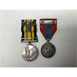 Elizabeth II Africa General Service Medal with Kenya clasp awarded to 22995278 Spr. D. Penrose R.E.; and Elizabeth II Imperial Service Medal awarded to George Henry Cox; both with ribbons (2)