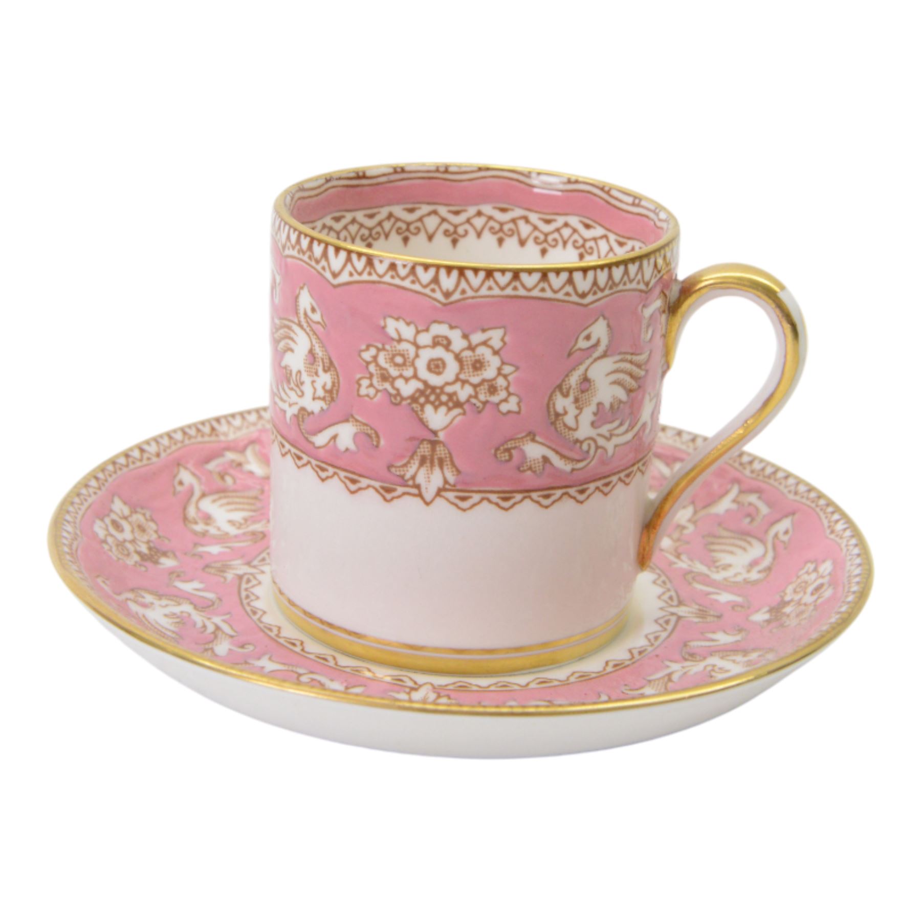 Royal Copenhagen parian ware circular plaques together with Crown Staffordshire cup and saucer