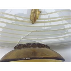 Pair of murano glass figures of Courtesans, H37cm