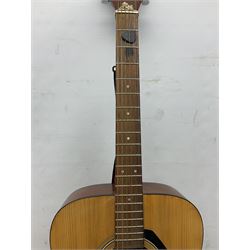 German Hoyer twelve-string acoustic guitar with metallic paper label L106cm; and Indonesian Yamaha F-310 acoustic guitar (2)