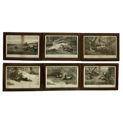 After Archibald Thorburn (Scottish 1860-1935): 'Snipe' 'Partridge' 'Ryper' 'Woodcock' 'Pheasant' 'The First Far-Away Echo' and Grouse, set nine black and white prints pub. Swan Electric Engraving co. c.1896, three signed in pencil 24cm x 41cm (9)