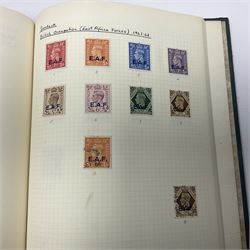 Stamps including British occupation of Italian Colonies overprints, French Morocco stamps with Tanger overprints, surcharges etc, housed in two albums