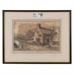 Frederick William Booty (British 1840-1924): 'The New Inn', pencil drawing signed and date...