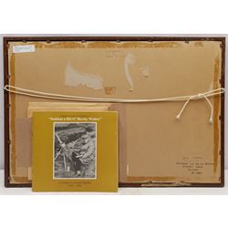 Joseph Pighills (British 1902-1984): 'The Main Street Lothersdale', watercolour signed and dated '80, with Bradford Art Gallery exhibition catalogue verso Cat. No.30, 19cm x 37cm