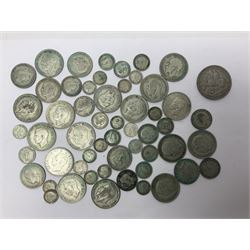 Approximately 395 grams of Great British pre 1947 silver coins, including George V 1935 crown, half crowns, shillings etc 