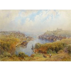 George Weatherill (British 1810-1890): Whitby from Larpool, watercolour signed 52cm x 72cm
Provenance: North Yorkshire deceased estate; this is one of the largest watercolours ever recorded for the artist, another view of similar size taken from the opposite direction hangs in the Pannett Gallery Whitby