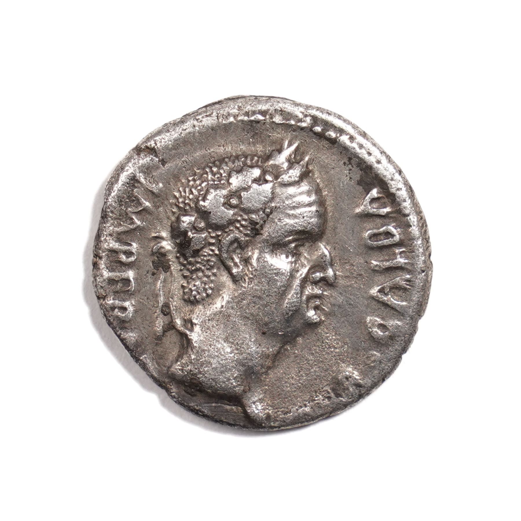 Roman Empire - Galba (AD 68-69): Silver Denarius coin, obverse laureate head of Galba right, reverse Victory advancing left holding wreath and palm, VICTORIA P R; AD 68-69, Rome mint
