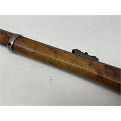 Late 19th century Swedish .50 cal. rolling block centre fire Remington rifle, the 95cm(37.5